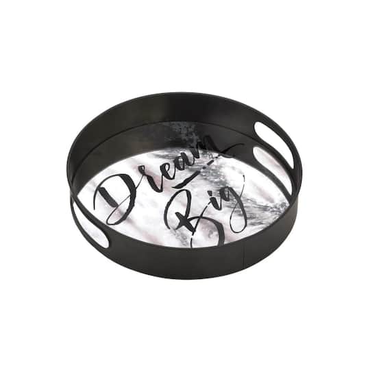 12" Nikki Chu Positano Dream Big Mirror Tray